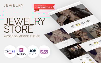 Joyería - Plantilla de diseño de sitio web de joyería para tiendas en línea Tema WooCommerce