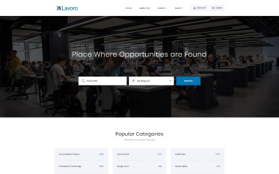 Lavoro - Šablona webových stránek Jobs Portal Multipage HTML5