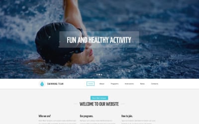 Modelo de site da equipe de natação