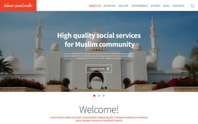 Modelo de site do centro social islâmico