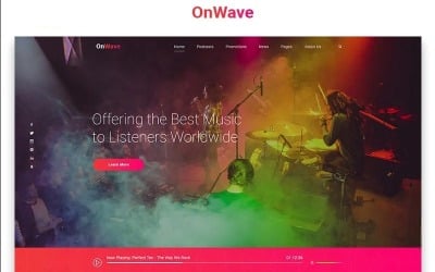 OnWave - Bright Online Radiostation Mehrseitige HTML-Website-Vorlage