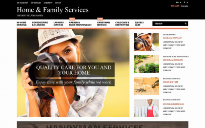 Otthoni családi szolgáltatások Magento téma