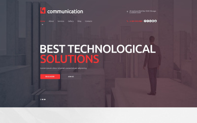 Responsywny motyw WordPress Communications Company #53485