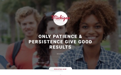 Responsywny szablon Landing Page #53461 na temat: uniwersytet