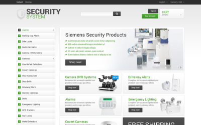 Responzivní PrestaShop motiv "Security System" #53441