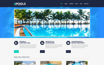 Responzivní WordPress motiv na téma Plavecký bazén