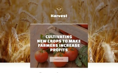 Reszponzív Agriculture Responsive Landing Page Template Nyítóoldal sablon 53462