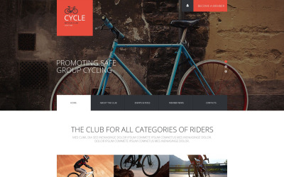 Reszponzív Cycling Club Weboldal sablon 53468