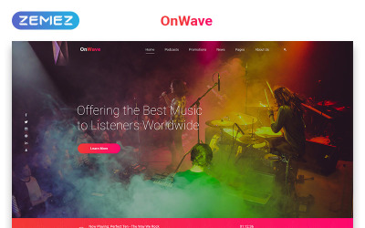Reszponzív OnWave - Bright Online Radiostation Multipage HTML Weboldal sablon 53455