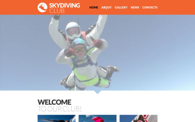 Reszponzív Skydiving Club Weboldal sablon 53469