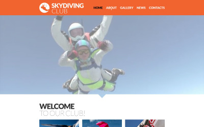 Šablona webových stránek klubu Skydiving