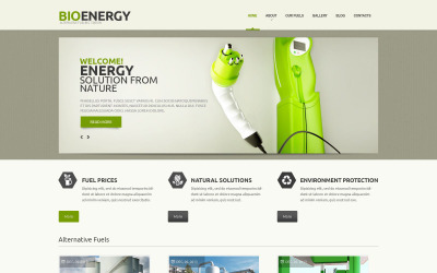 Tema WordPress responsivo a biocombustíveis