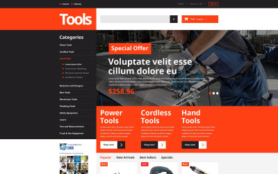 Thème PrestaShop Outils et Fournitures