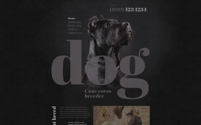 Website sjabloon voor hondenfokker
