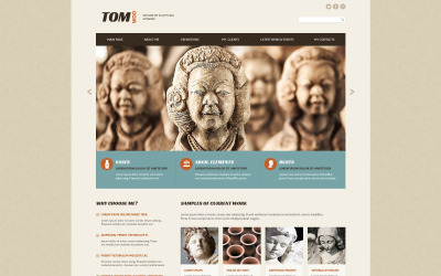 Website Vorlage namens "Tom Woo" #53473