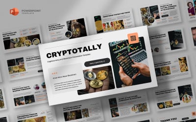 Cryptotally - Blockchain Cryptocurrency Powerpoint-sjabloon