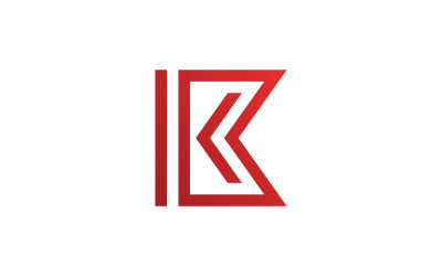 K harfi logo vektör şablonu, Yaratıcı K harfi ilk logo tasarımı V11.
