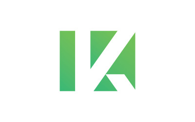 K harfi logo vektör şablonu, Yaratıcı K harfi ilk logo tasarımı V6.