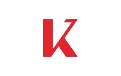 K harfi logo vektör şablonu, Yaratıcı K harfi ilk logo tasarımı V9.