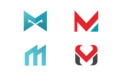 Letter M logo design template elements, V13