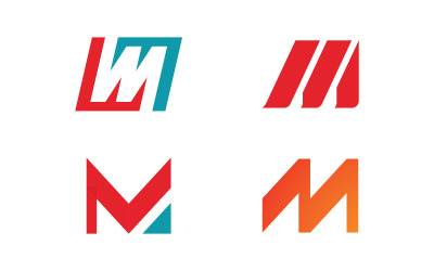 Letter M logo design template elements, V14