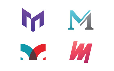 Letter M logo design template elements, V15