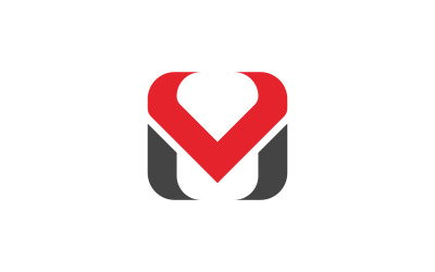 Letter M logo design template elements, V3