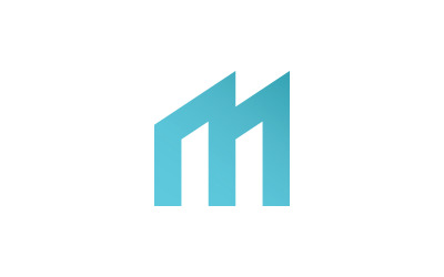 Letter M logo design template elements, V4