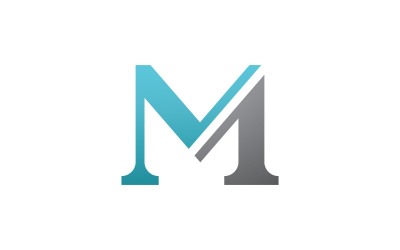Letter M logo design template elements, V6