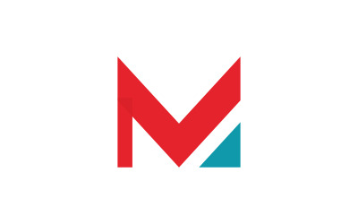 Letter M logo design template elements, V8