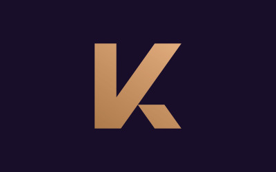 Modello vettoriale del logo con la lettera K, design creativo del logo iniziale con la lettera K V12.