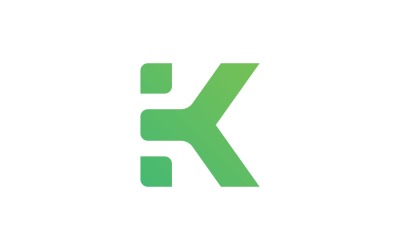 Modello vettoriale del logo con la lettera K, design creativo del logo iniziale con la lettera K V1