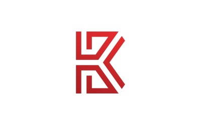 Modello vettoriale del logo con la lettera K, design creativo del logo iniziale con la lettera K V3.
