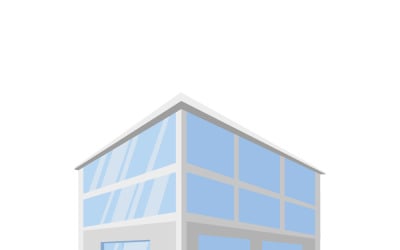 3D architecturale renderingillustratie van een modern kantoorgebouw