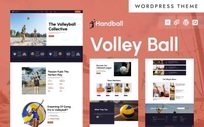 Balonmano - Tema Elementor de WordPress para clubes de voleibol, entrenamiento y coaching