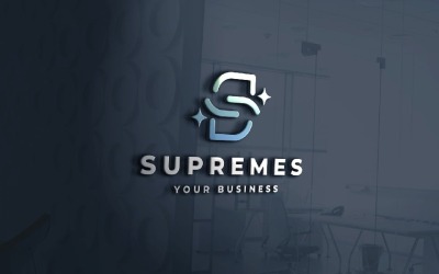 Блестящий логотип Supremes Letter S