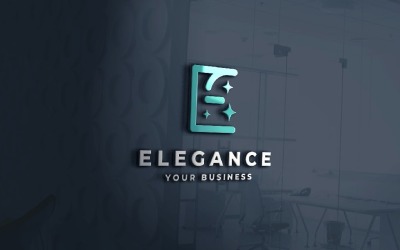 Elegance Letter E Star Logo