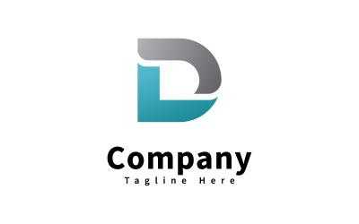 Letter D logo icon design template, V5