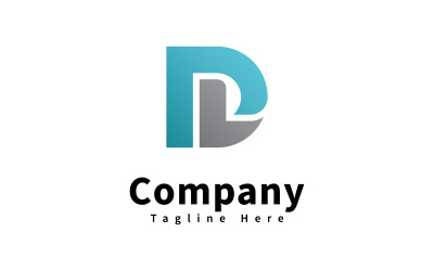 Letter D logo icon design template, V8