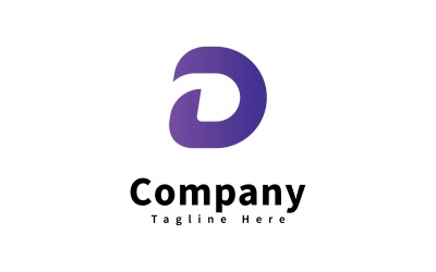 Letter D logo icon design template, V9