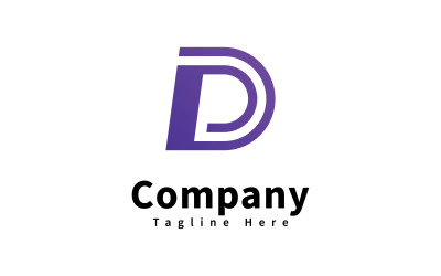 Letter D logo icon design template, V