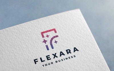 Логотип Flexara Letter F Sparkle