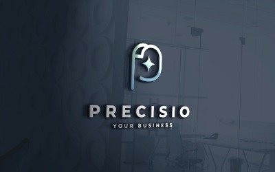 Логотип Precisio Letter P Sparkle