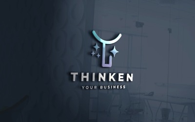 Логотип Thinken Abstract T Sparkle