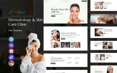 Vellure – Thème WordPress polyvalent et réactif pour clinique de dermatologie et de soins de la peau