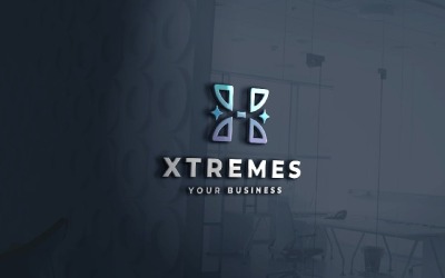 Xtremes Abstract X Sparkle Logo