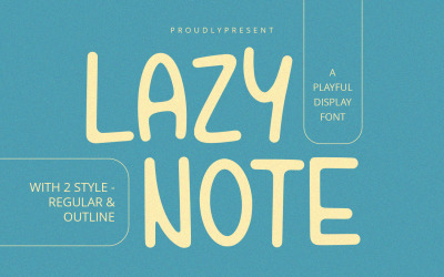 Lazy Note - Playful Display Font