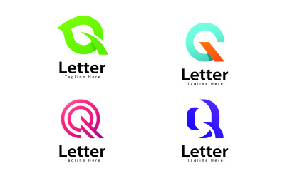 Letter Q logo design template, elements V15