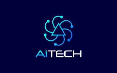 Open Ai Technology Logo Design, Artificial Intelligence logo, ai logo, hexagon technology