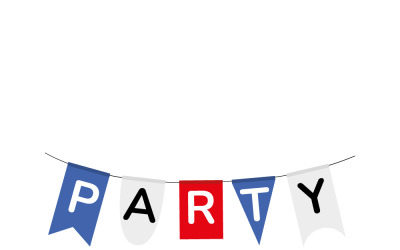 Vibrant Party Flags Bunting EPS Decorations for Festive Celebrations
